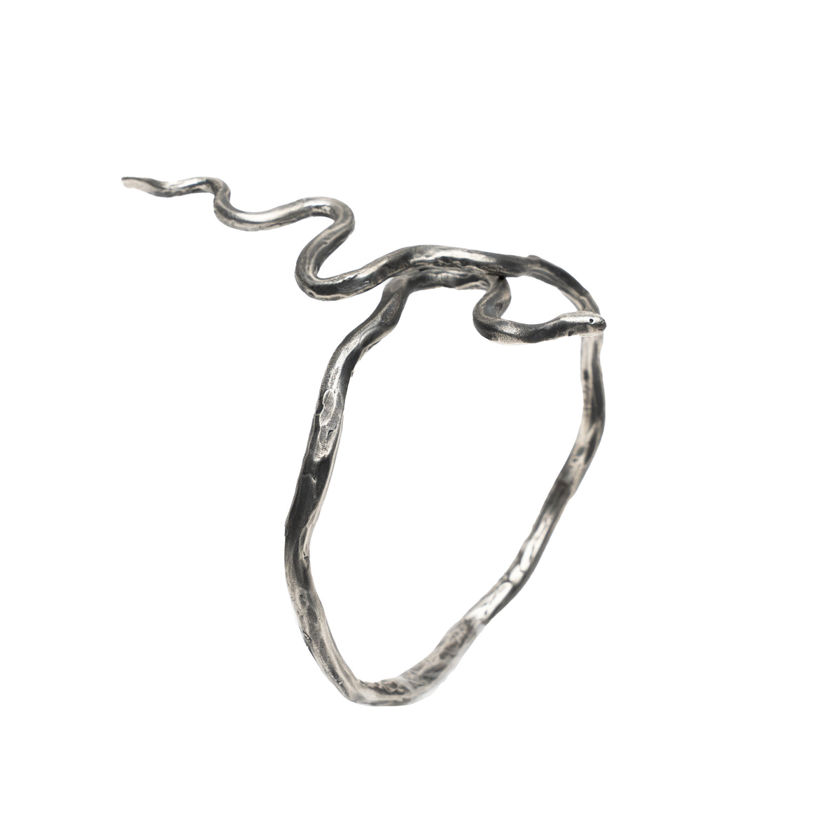 SNAKE SILVER BANGLE BY POTATO HEAD ESCALIER