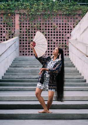 YIN YANG PAISLEY LONG SLEEVE CARDIGAN