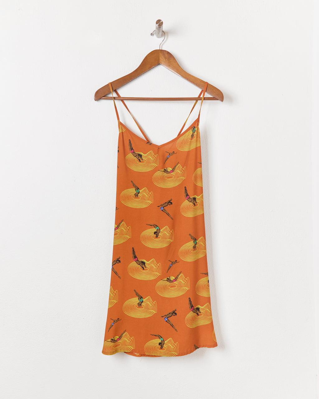 DIVE IN SLIP DRESS IN ORANGE