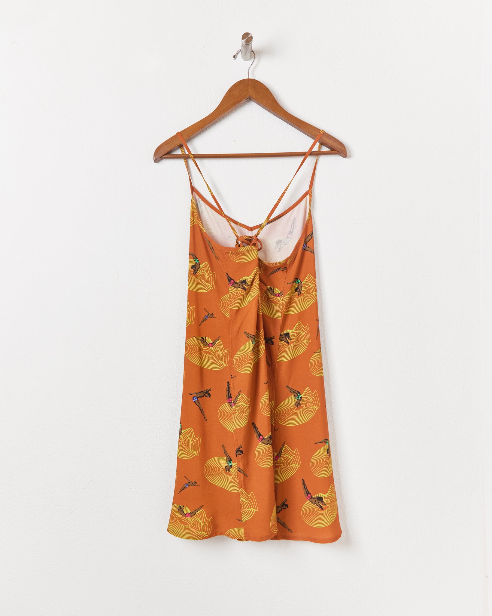 DIVE IN SLIP DRESS IN ORANGE