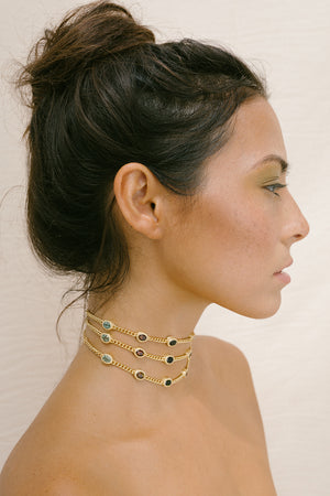 THE VOYAGER CHOKER IN GOLD